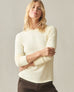 Women's Premium Slub Crew Long Sleeve Tee - Almond Oil